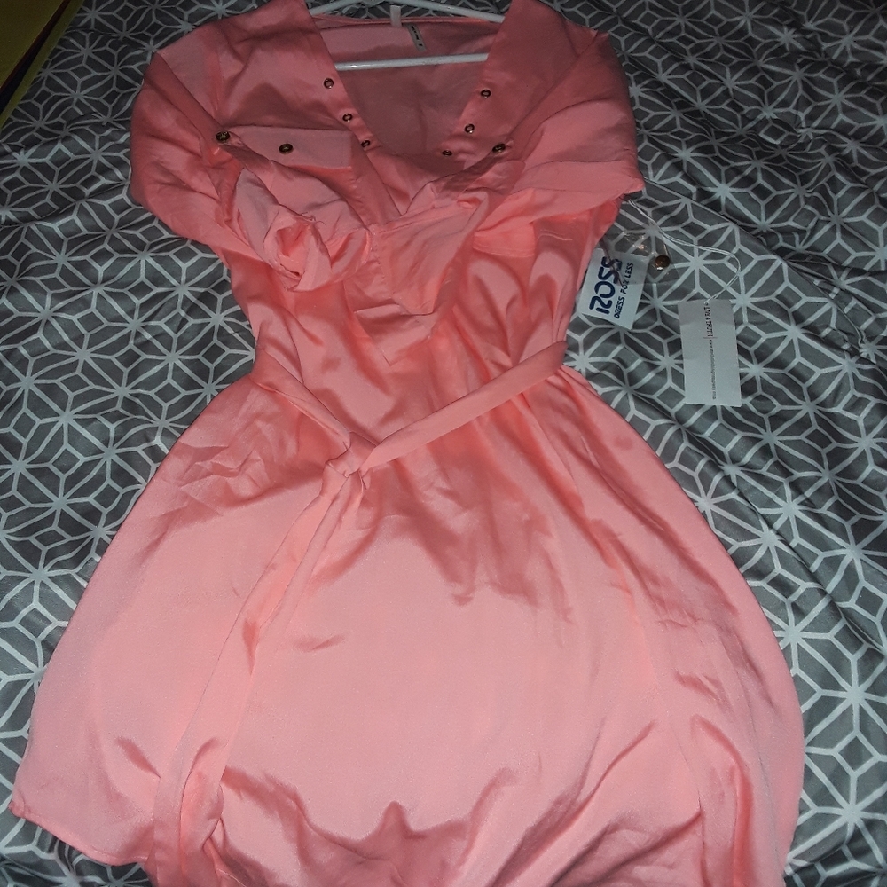 Transparent orange dress